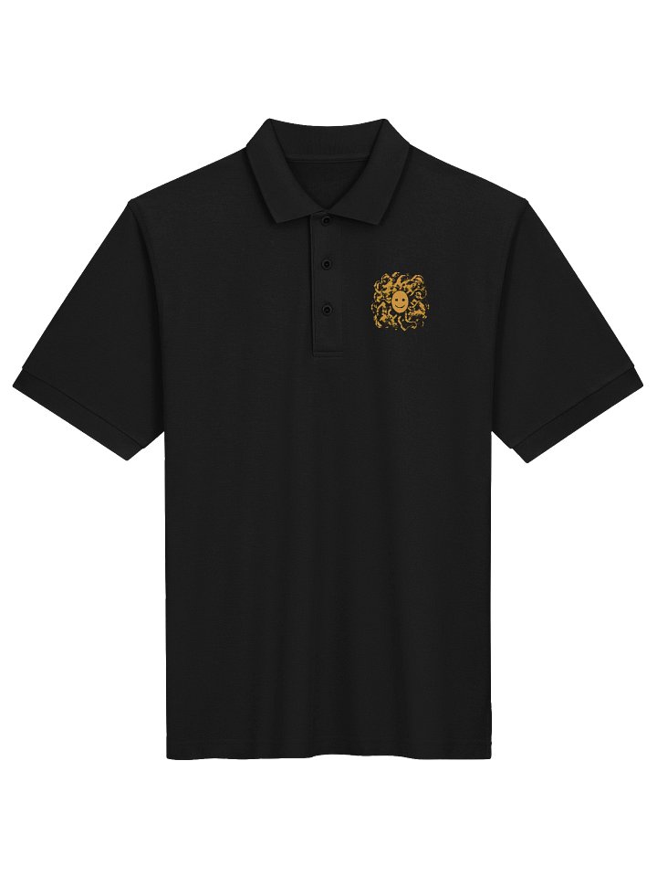The BLACKVEIL Files Polo — black polo with embroidered wordmark.
